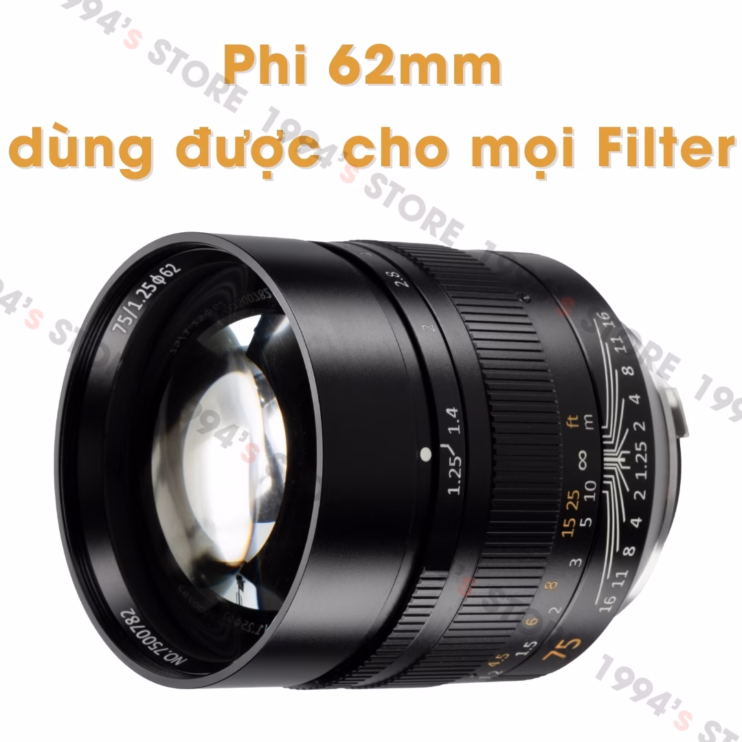 7Artisans 75mm F1.25 II siêu chân dung xóa phông cho Leica M