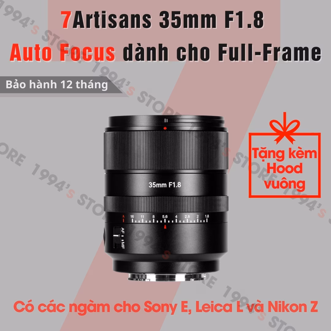 7Artisans 35mm F1.8 AF – Lens lấy nét tự động đa dụng cho Full-Frame