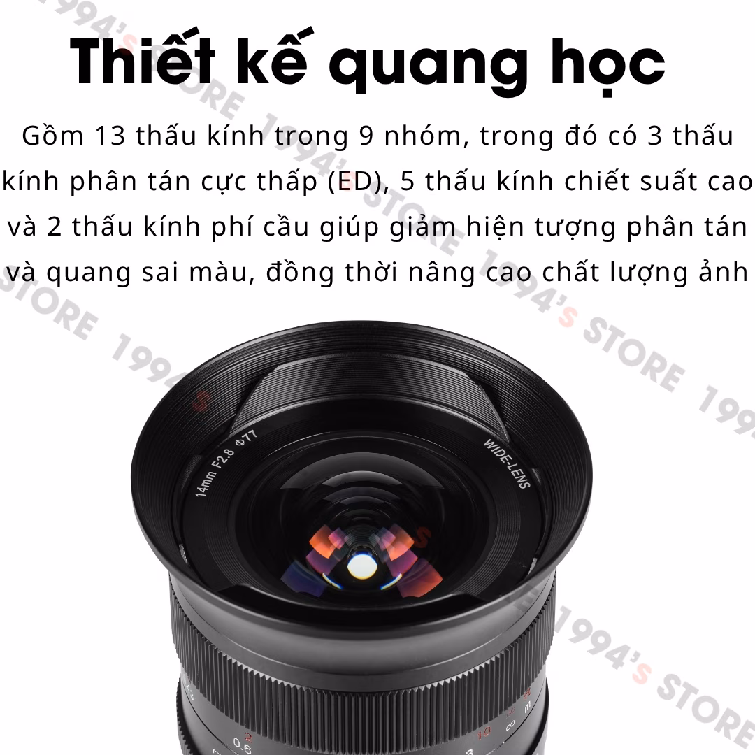 7Artisans 14mm F2.8 ASPH – Siêu rộng KHÔNG MÉO cho Full-Frame