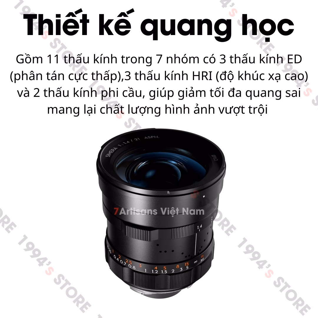 Thypoch Simera 21mm F1.4 ASPH for Full-Frame – Có màu Black & Silver