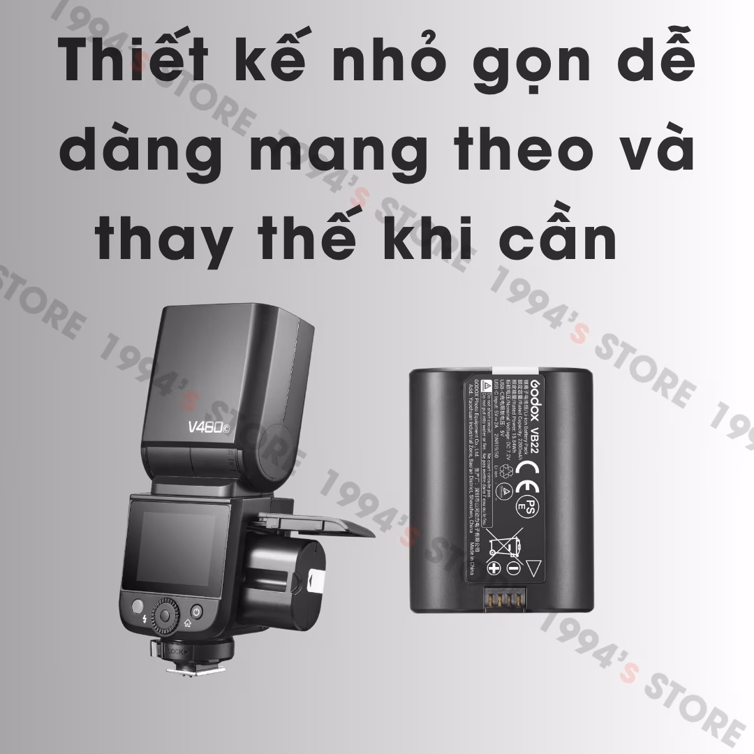 Pin Godox VB22 dùng cho đèn Flash Godox V480 – Dung lượng 2200mAh