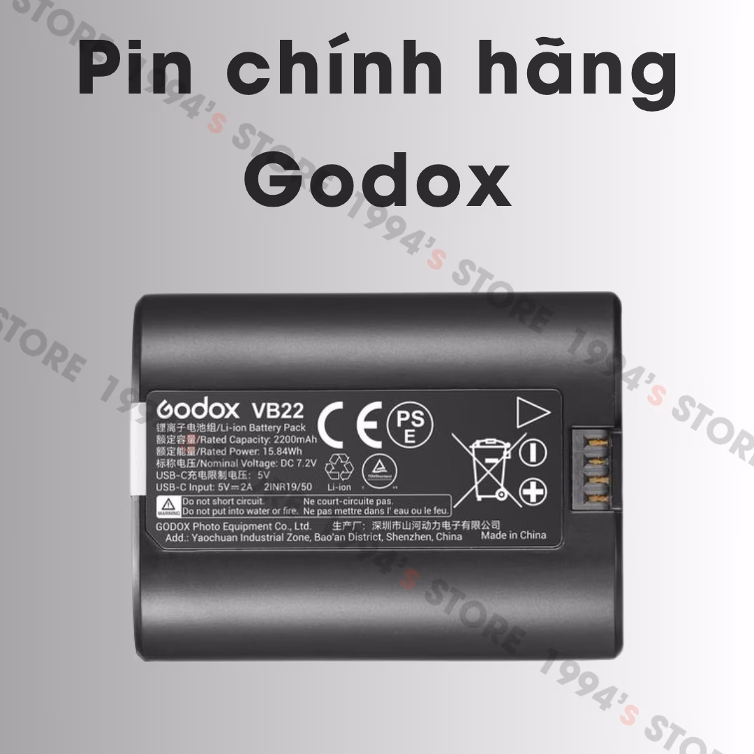 Pin Godox VB22 dùng cho đèn Flash Godox V480 – Dung lượng 2200mAh
