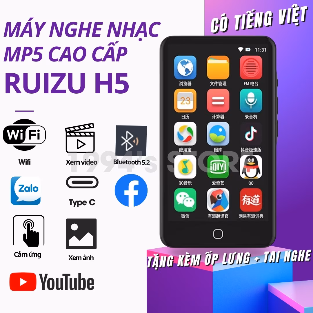 Máy Nghe Nhạc Ruizu H5