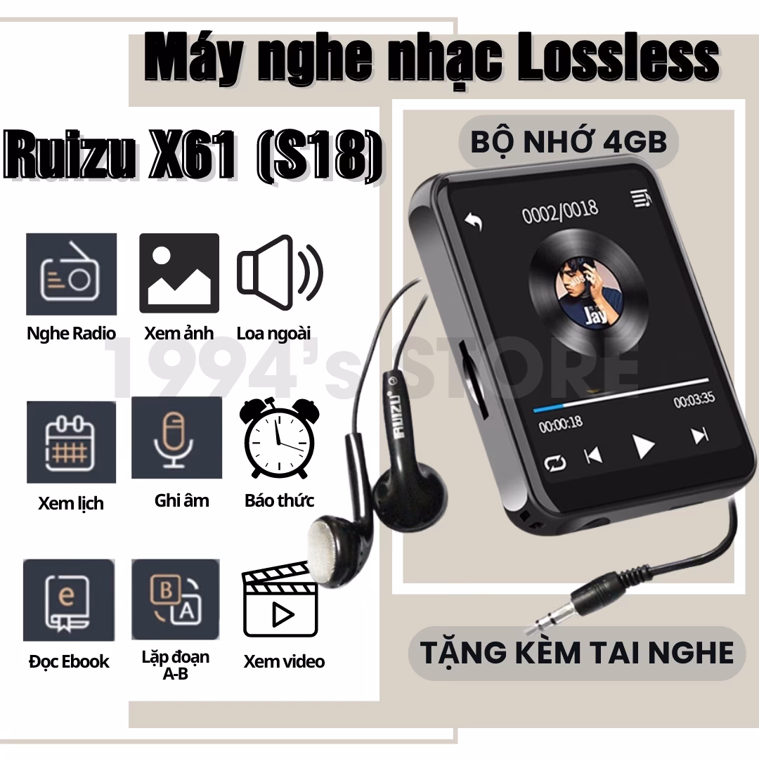 Máy nghe nhạc Ruizu X61