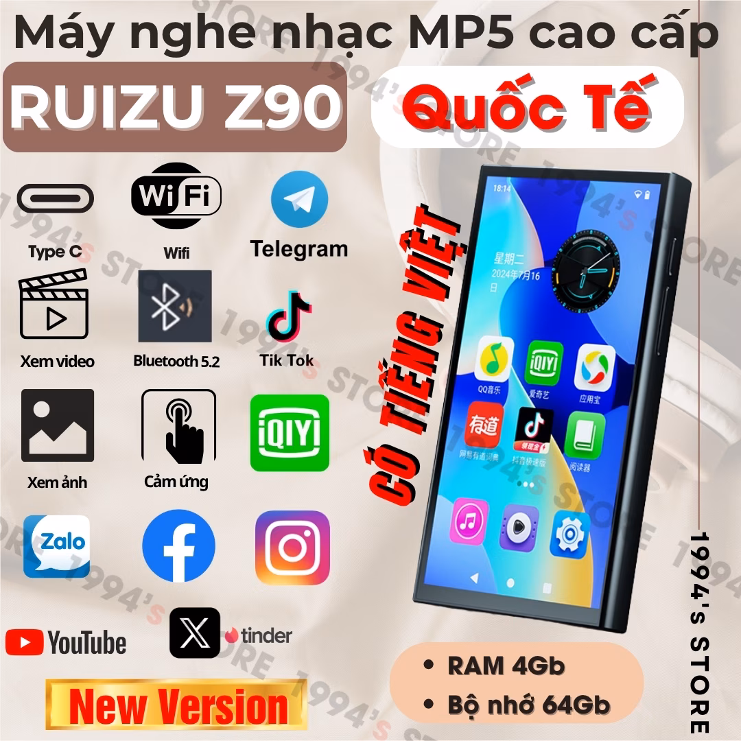 Máy Nghe Nhạc Ruizu Z90 NEW VERSION