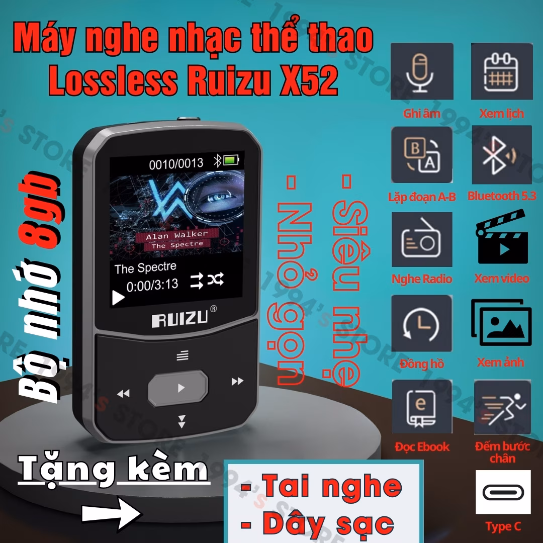 Máy nghe nhạc Ruizu X52