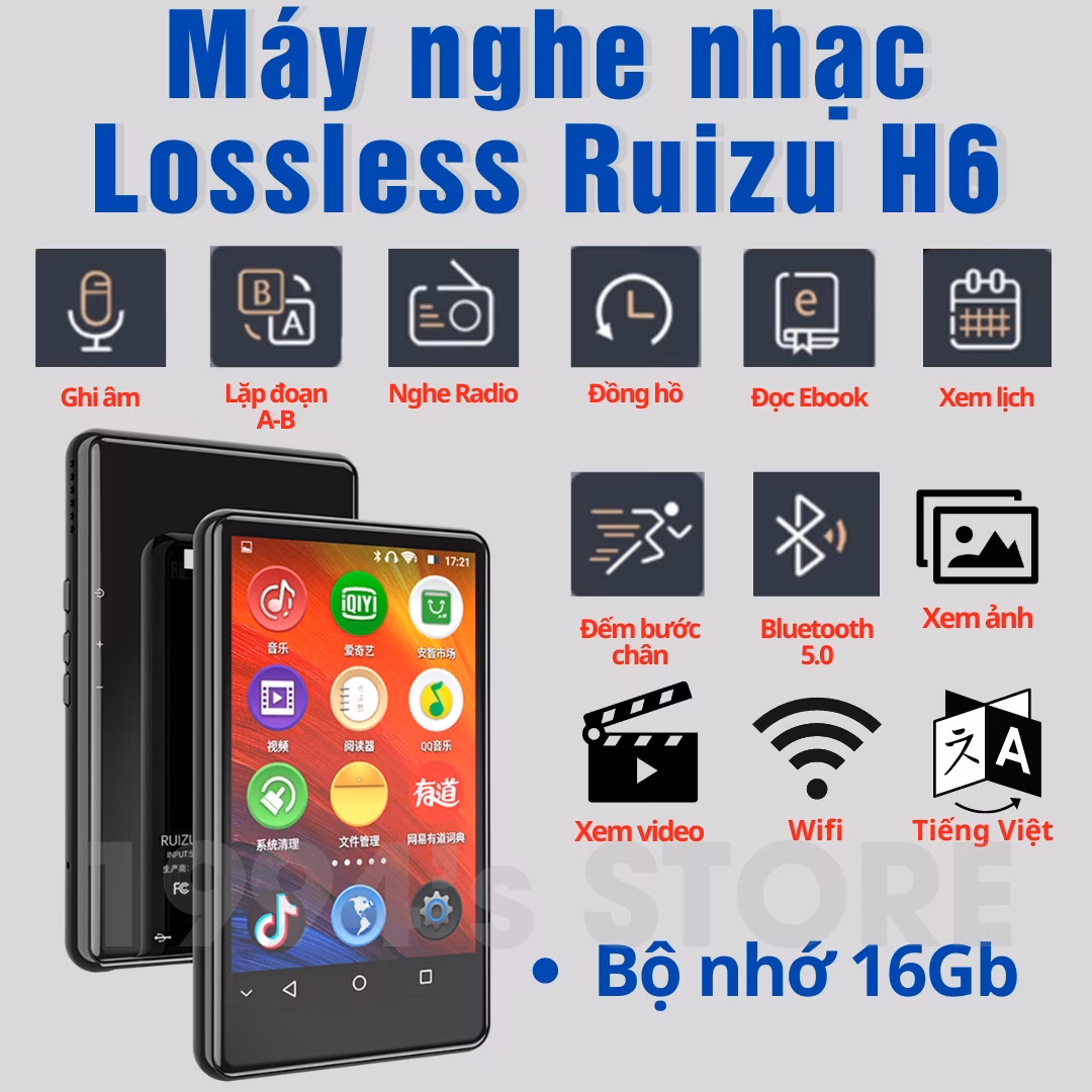 Máy nghe nhạc Ruizu H6