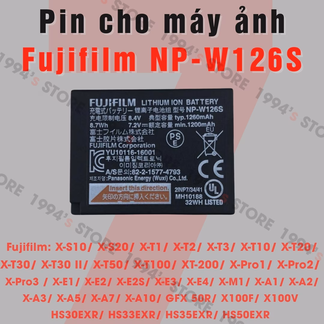 Pin cho máy ảnh Fujifilm NP-W126S