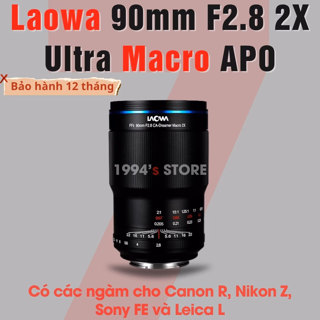 Laowa 90mm F2.8 2X Ultra Macro APO dành cho FullFrame