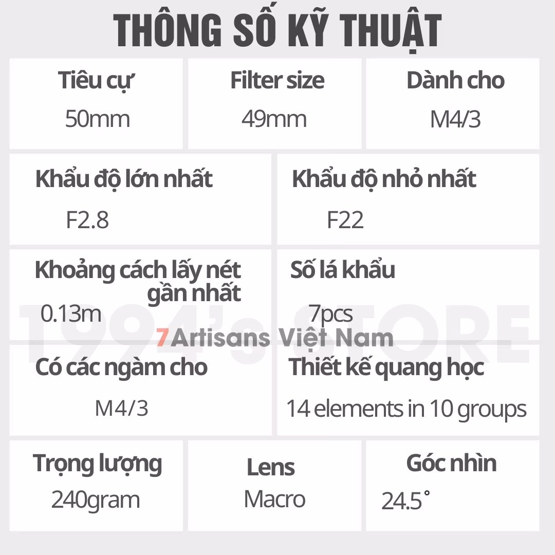 Laowa 50mm F2.8 2X Ultra Macro APO dành riêng cho M4/3