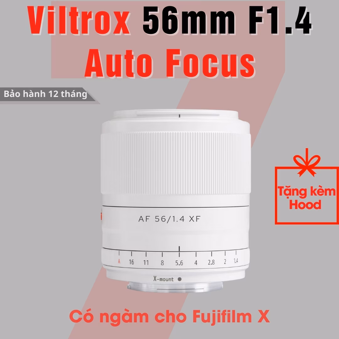 Viltrox AF 56mm F1.4 Auto Focus White Limited Edition (màu Trắng) chuyên chân dung lấy nét tự động cho FujfilmX