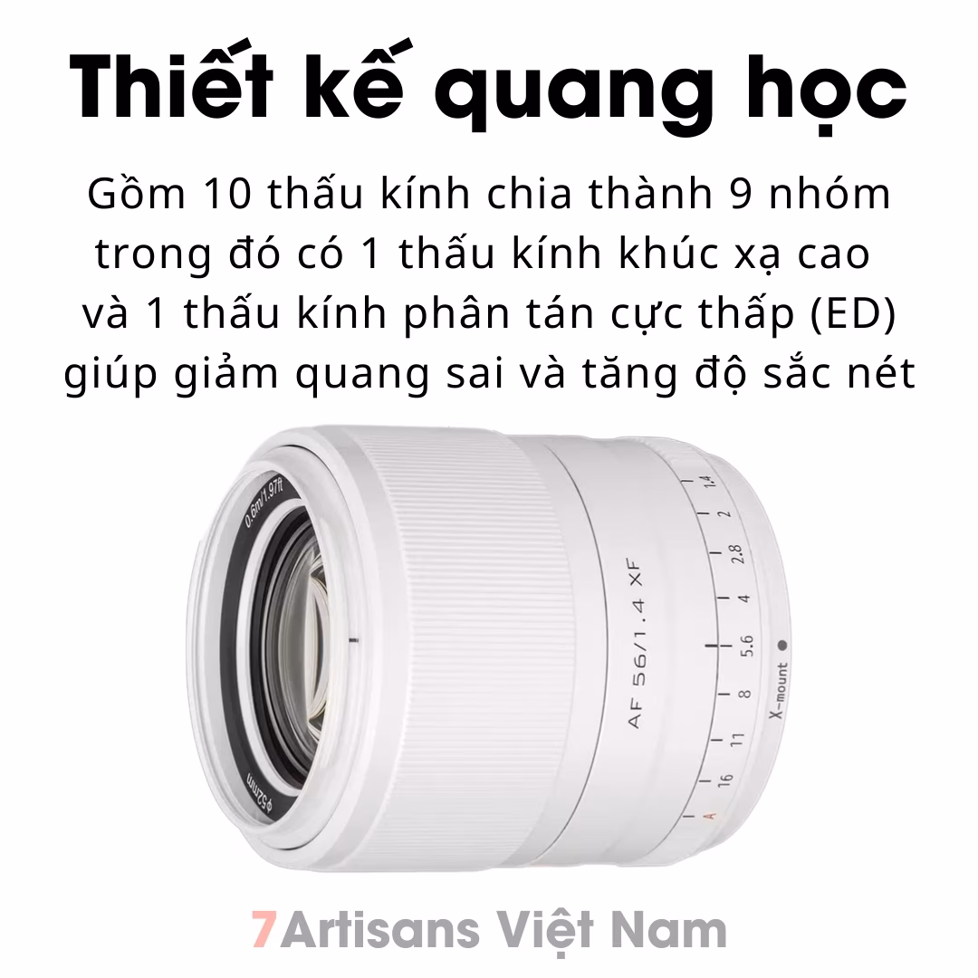 Viltrox AF 56mm F1.4 Auto Focus White Limited Edition (màu Trắng) chuyên chân dung lấy nét tự động cho FujfilmX