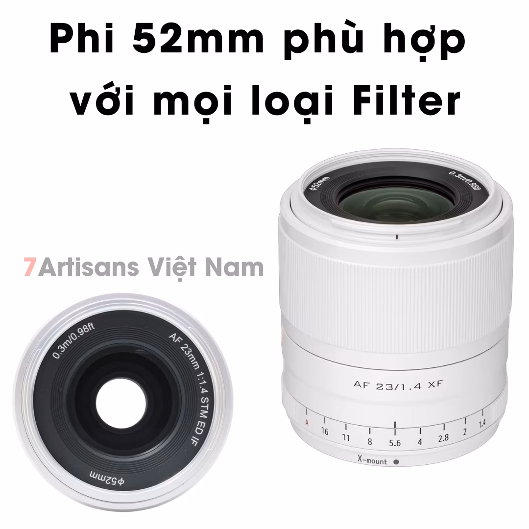 Viltrox 23mm F1.4  AutoFocus White Limited Edition (Trắng) – Lens góc rộng đa dụng lấy nét tự động cho Fujifilm
