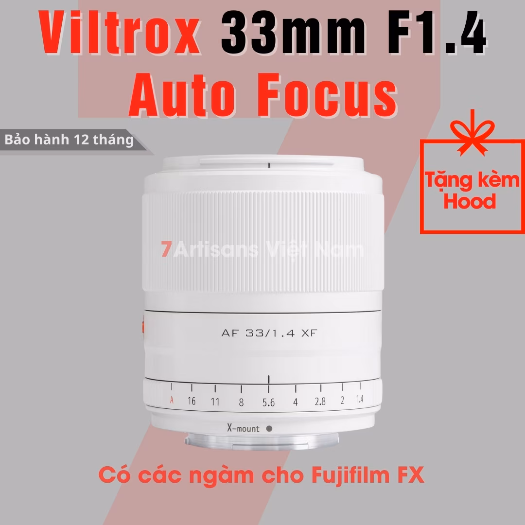 Viltrox 33mm F1.4 Auto Focus White Limited Edition (Trắng) – Lens đa dụng lấy nét tự động dành cho Fujfilm