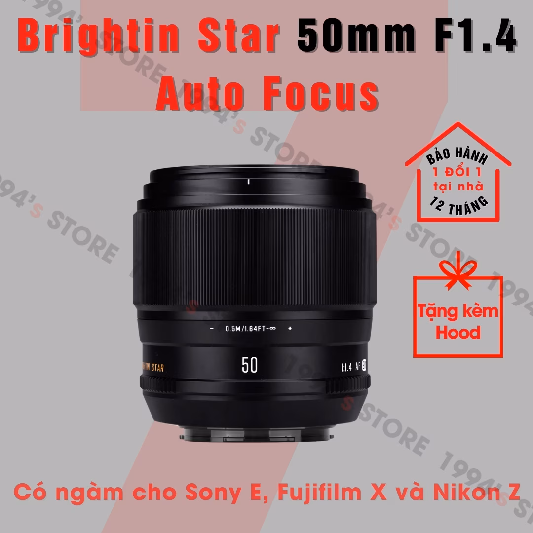 Brightin Star 50mm F1.4 AF – Lens chân dung xóa phông có Auto Focus