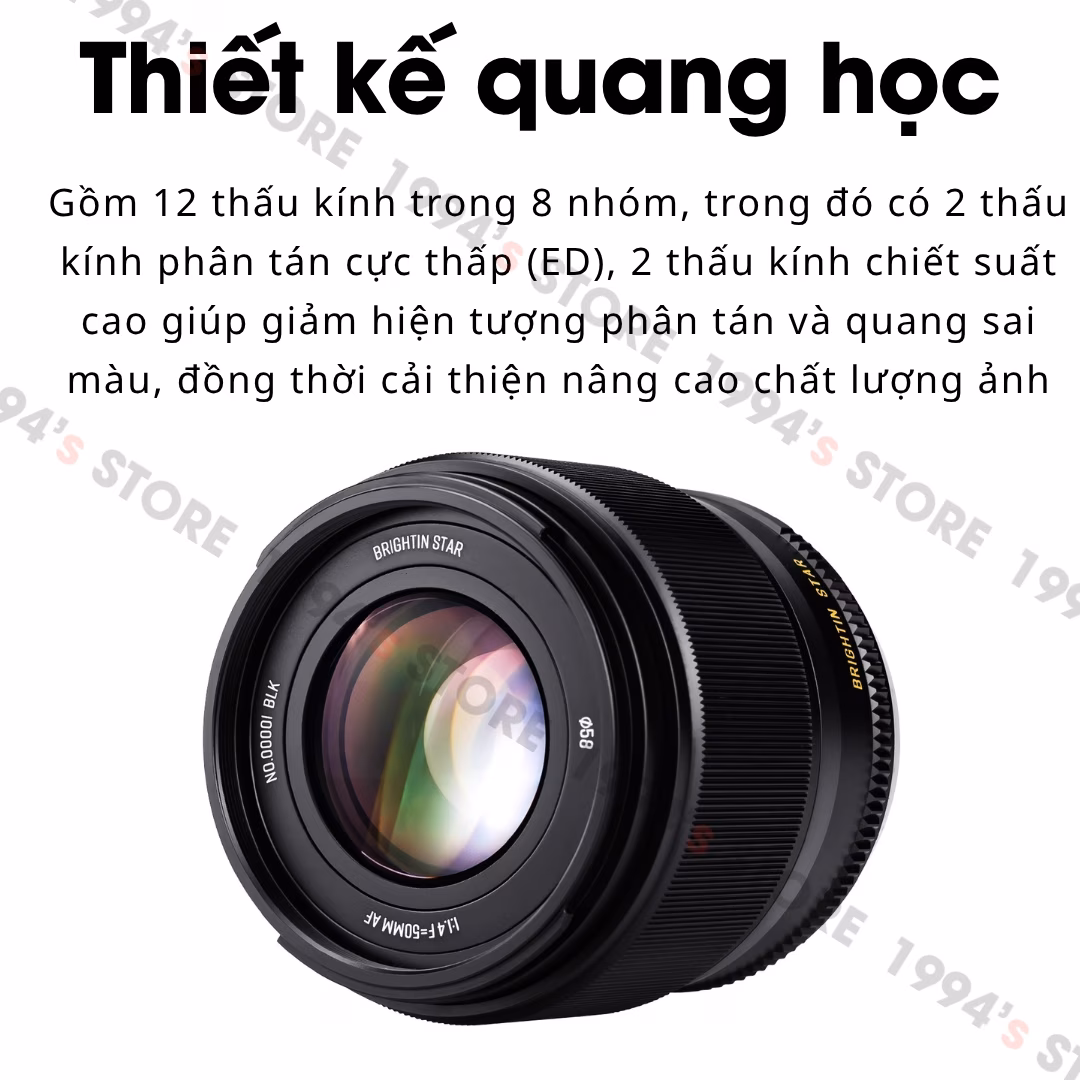 Brightin Star 50mm F1.4 AF – Lens chân dung xóa phông có Auto Focus
