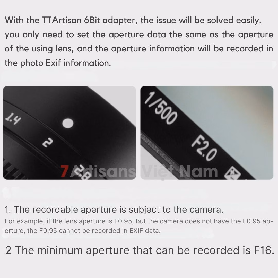 Ngàm chuyển TTArtisan 6 bit M-E Mark II – Adapter Leica M – Sony E 6 bit Mark II