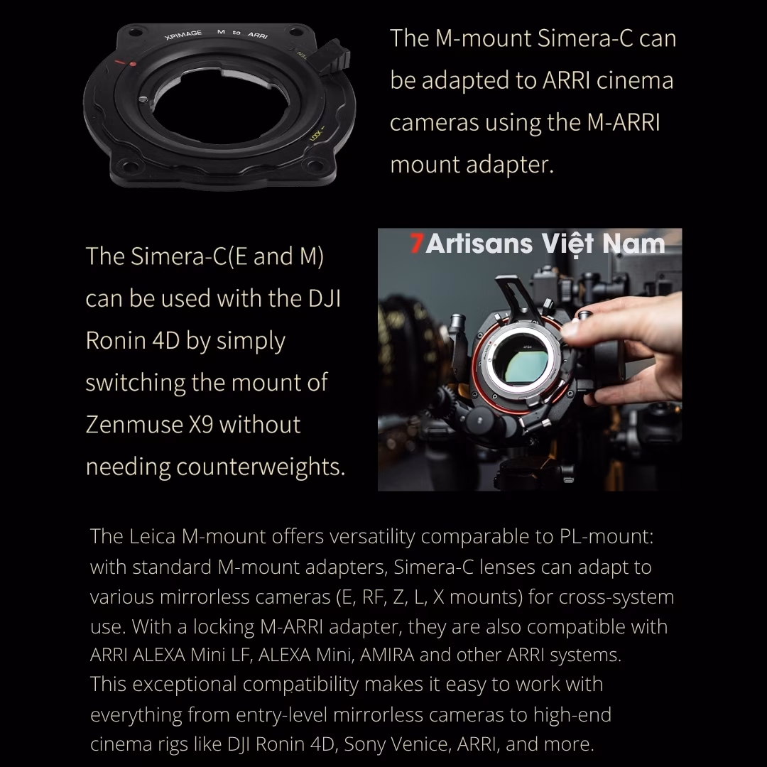 Bộ 5 lens Cine Thypoch Simera-C for Full-Frame – Lens chuyên quay phim 21mm/28mm/35mm/50mm/75mm – T1.5