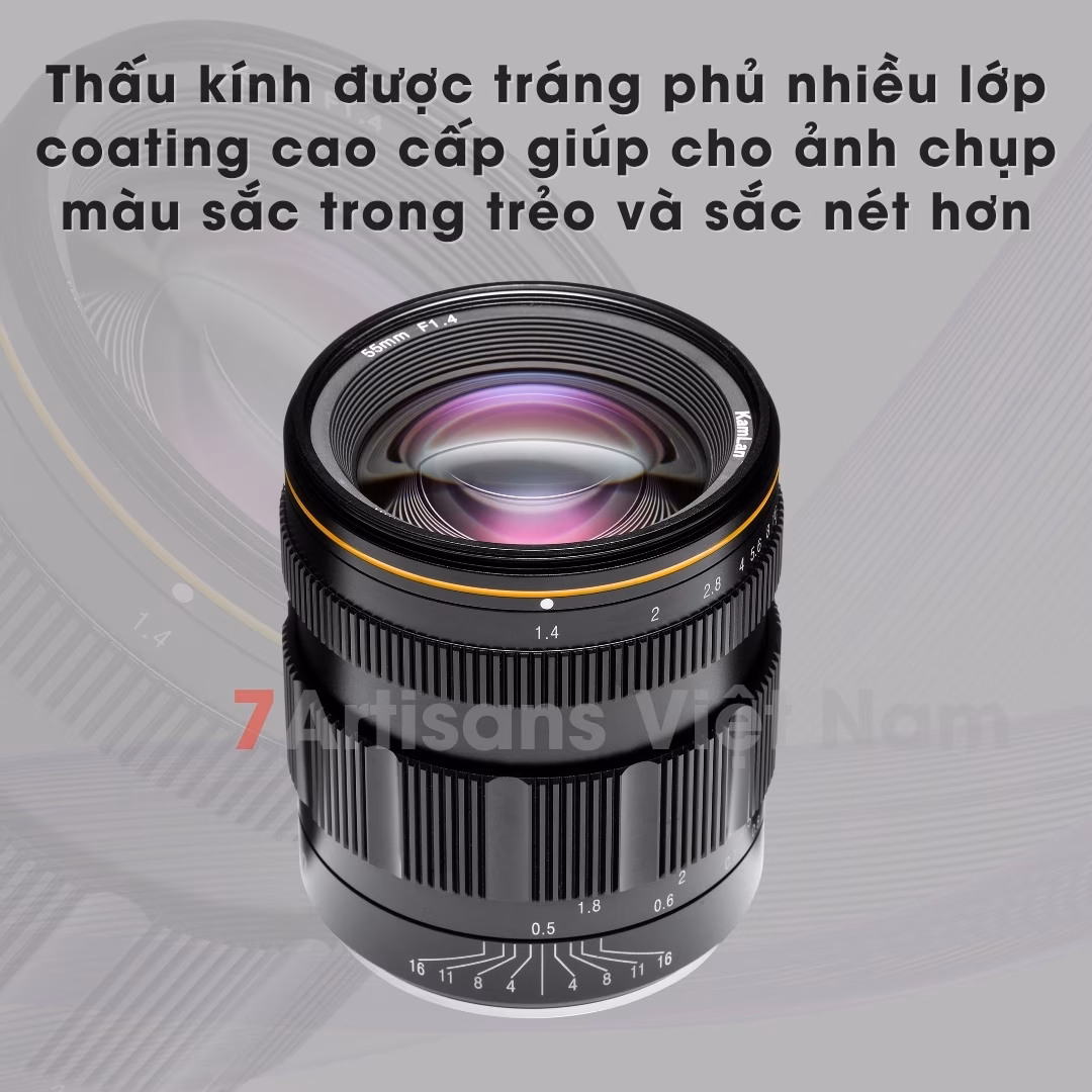 Kamlan 55mm F1.4 Full-Frame – Lens chân dung xóa phông mù mịt
