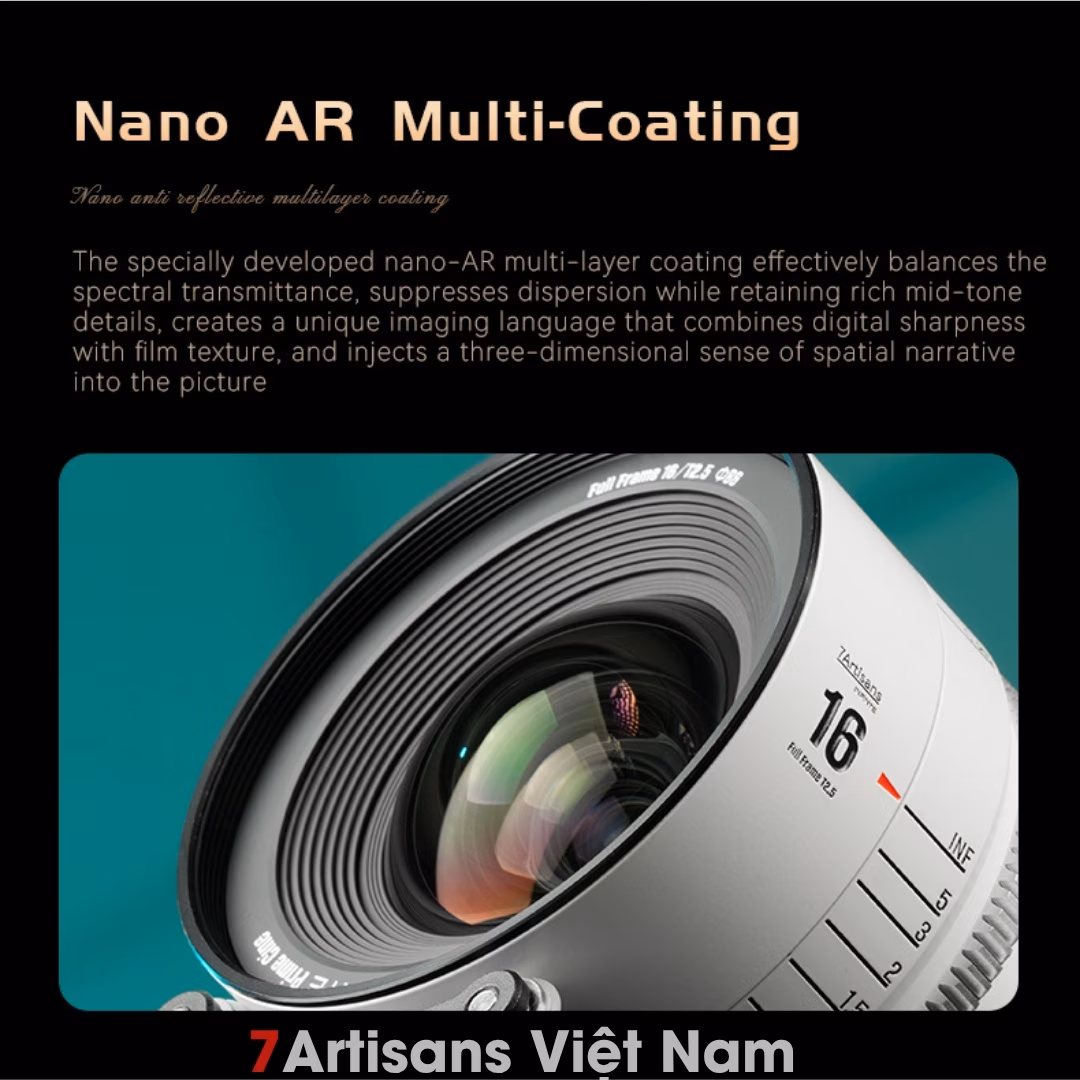 7Artisans 105mm T2.1 – Cine Lens Infinte Vision for Full-Frame – Có tặng thêm ngàm