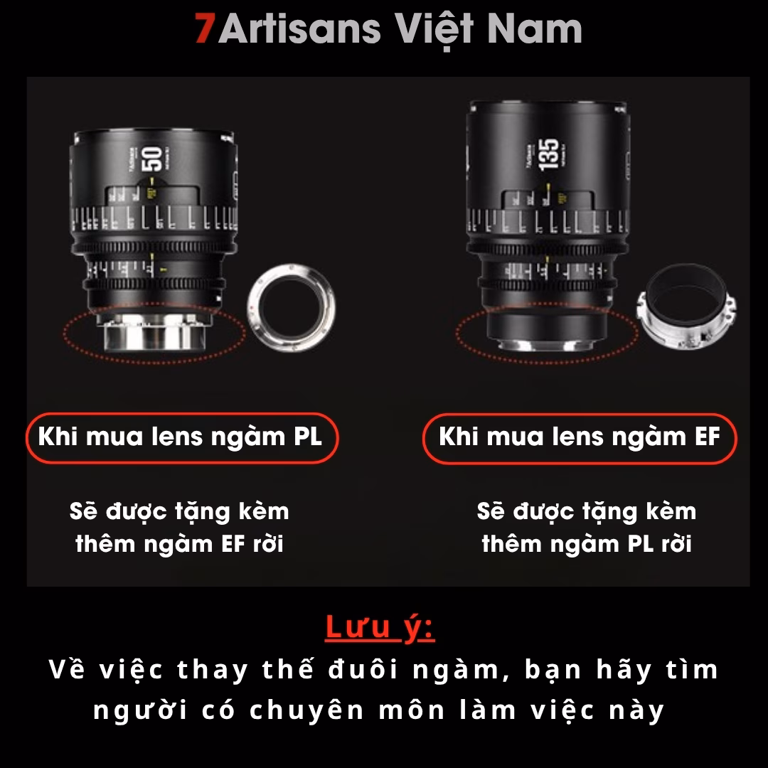 7Artisans 85mm T2.1 – Cine Lens Infinte Vision for Full-Frame – Có tặng thêm ngàm