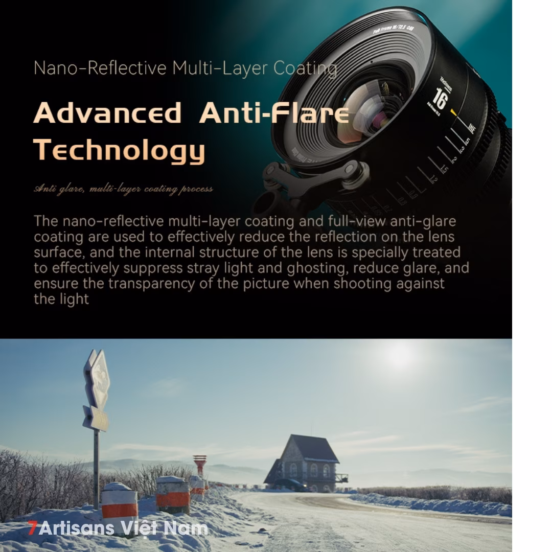 7Artisans 35mm T2.1 – Cine Lens Infinte Vision for Full-Frame – Có tặng thêm ngàm