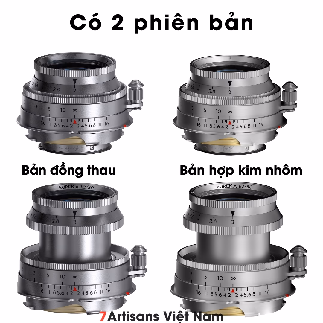Thypoch Eureka 50mm F2 Full-Frame dành cho Leica M – Có 2 phiên bản hợp kim nhôm và đồng thau