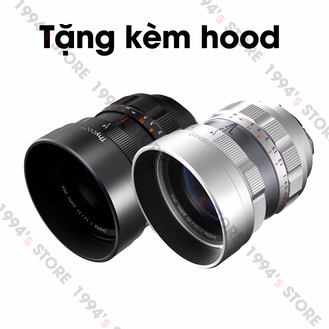 Thypoch Simera 75mm F1.4 ASPH Full-Frame – Có màu Black & Silver