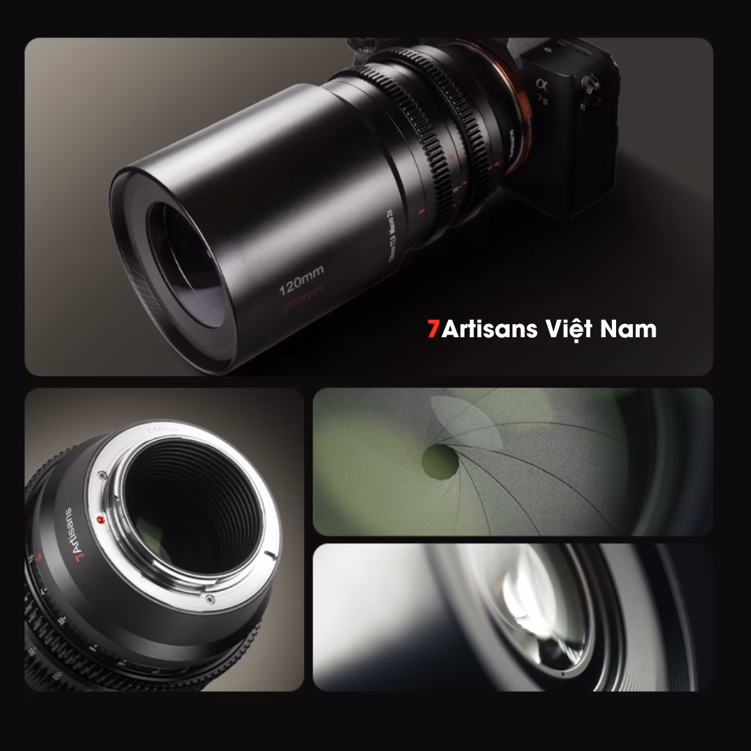 7Artisans 120mm T2.9 – Spectrum Cine kèm Macro 2X FullFrame