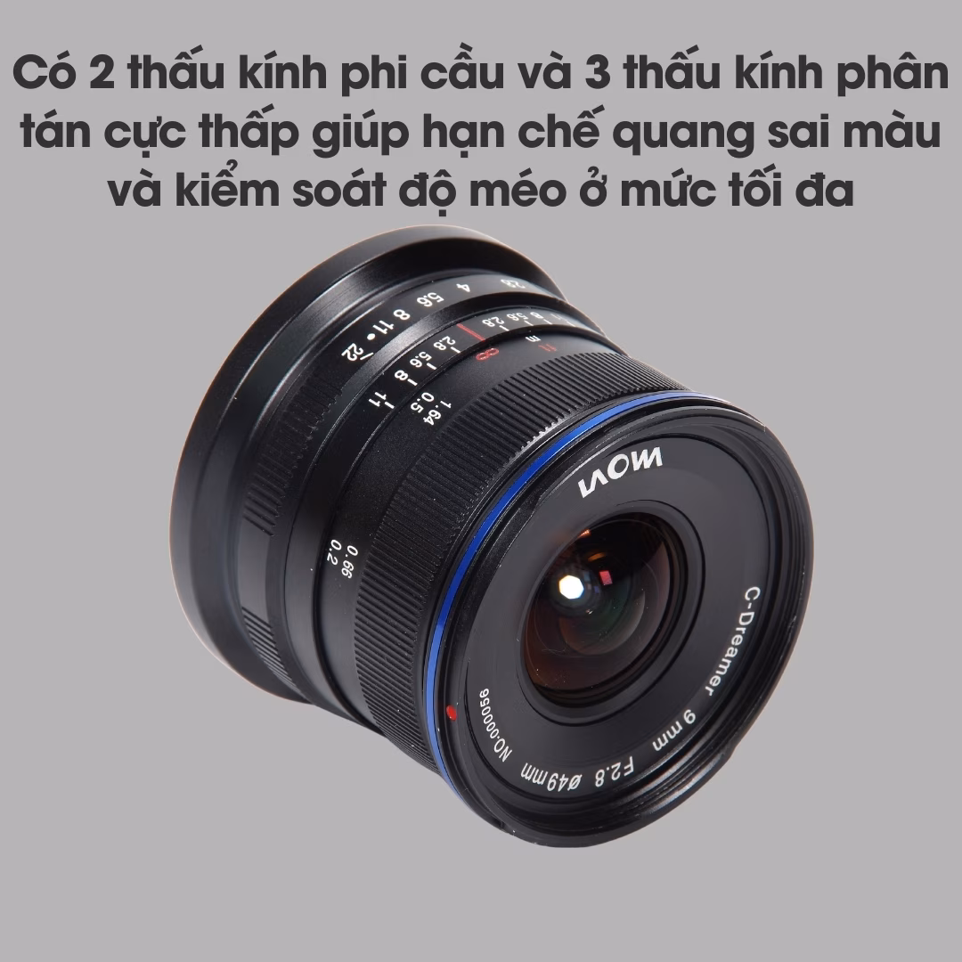 Venus Optics Laowa 9mm F2.8 Zero-D Siêu Rộng KHÔNG Méo