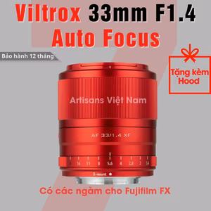 Viltrox 33mm F1.4  Auto Focus Red Limited Edition (Màu Đỏ) – Lens góc rộng đa dụng lấy nét tự động cho Fujifilm