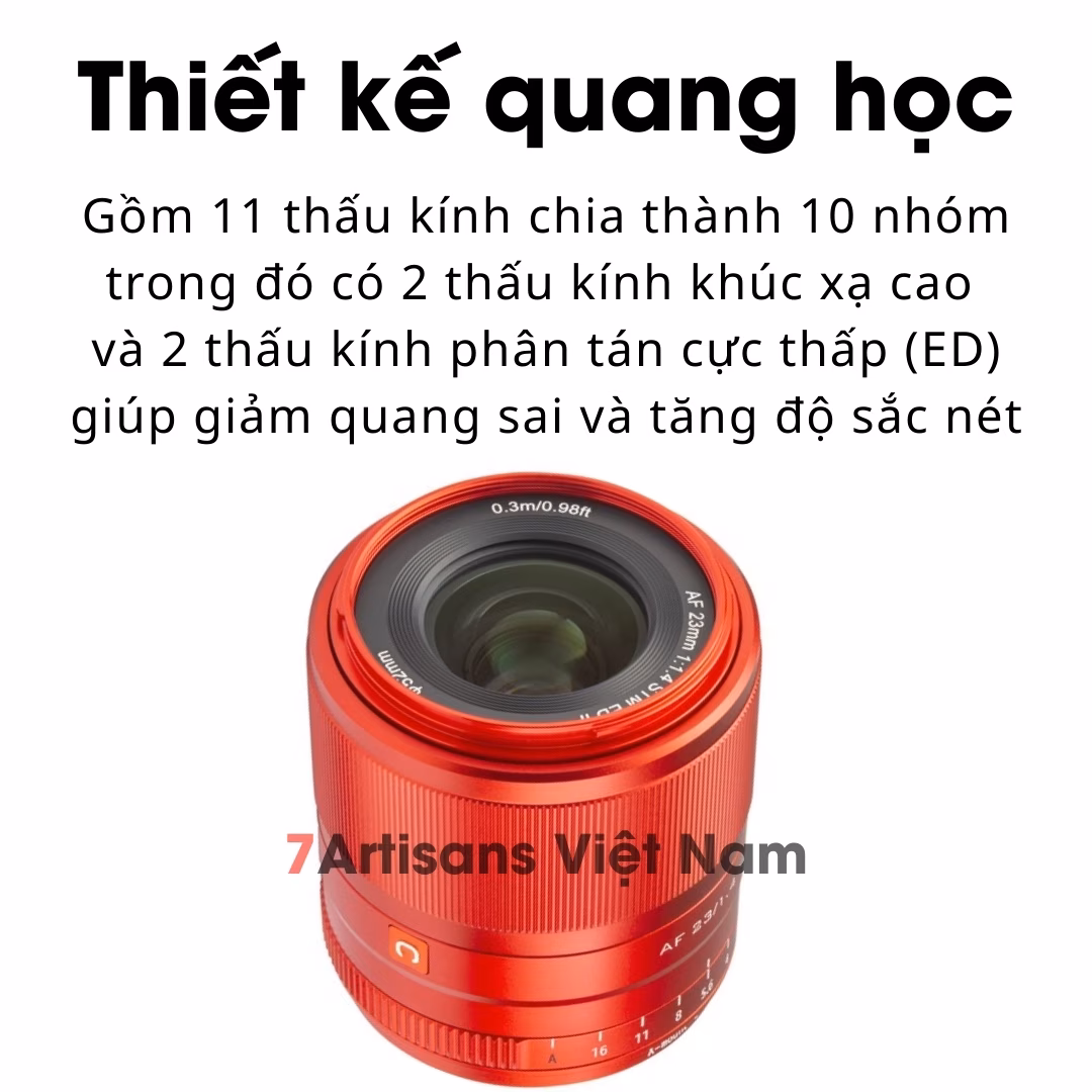 Viltrox 23mm F1.4  Auto Focus Red Limited Edition (Màu Đỏ) – Lens góc rộng đa dụng lấy nét tự động cho Fujifilm