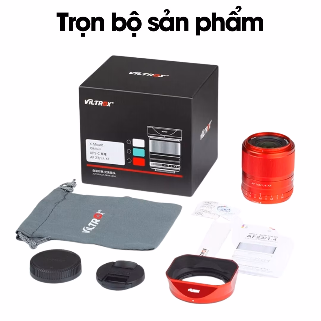 Viltrox 23mm F1.4  Auto Focus Red Limited Edition (Màu Đỏ) – Lens góc rộng đa dụng lấy nét tự động cho Fujifilm