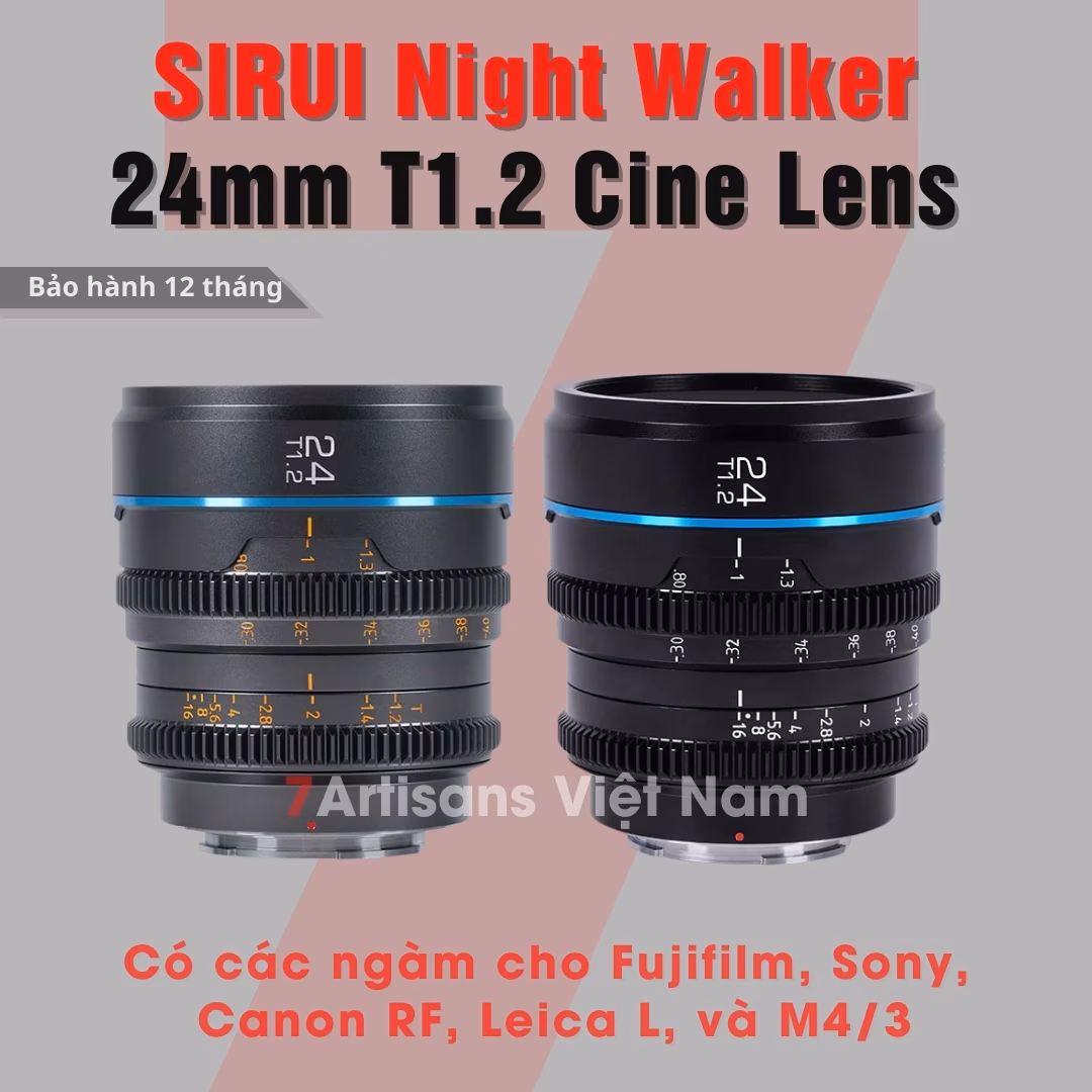 Lens SIRUI Night Walker Super35 24mm T1.2 Cine Lens