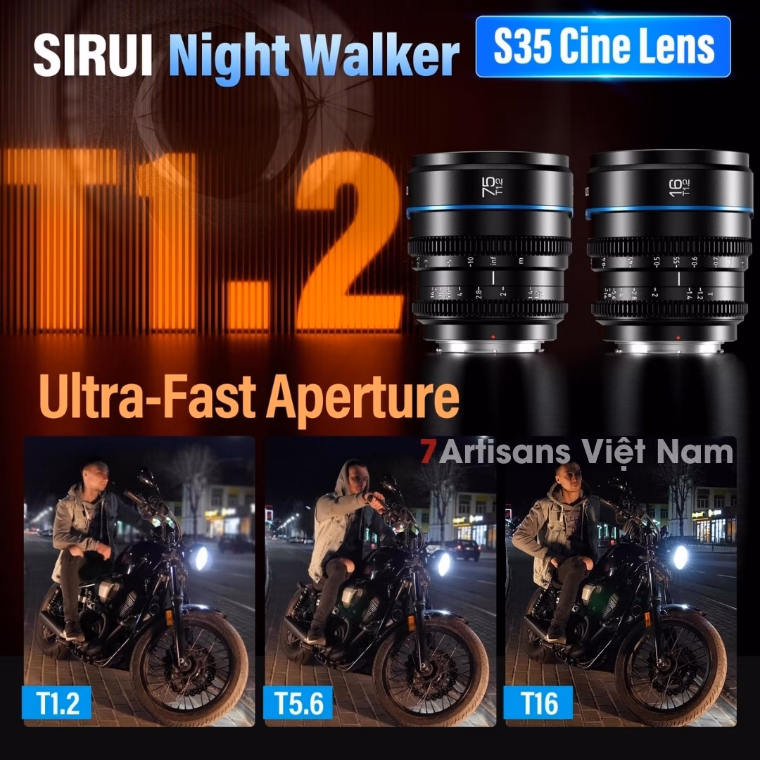 Lens SIRUI Night Walker Super35 24mm T1.2 Cine Lens