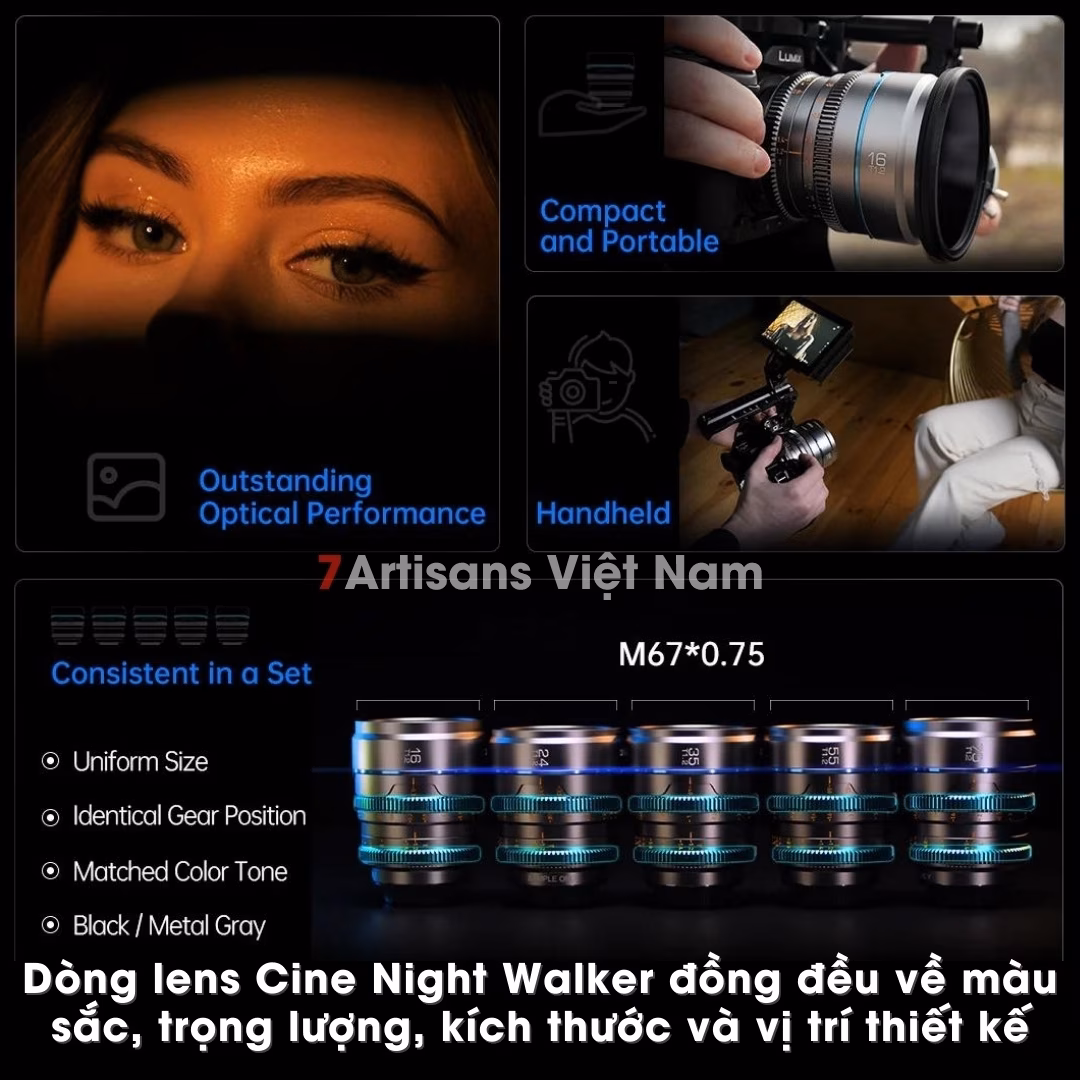 Lens SIRUI Night Walker Super35 24mm T1.2 Cine Lens