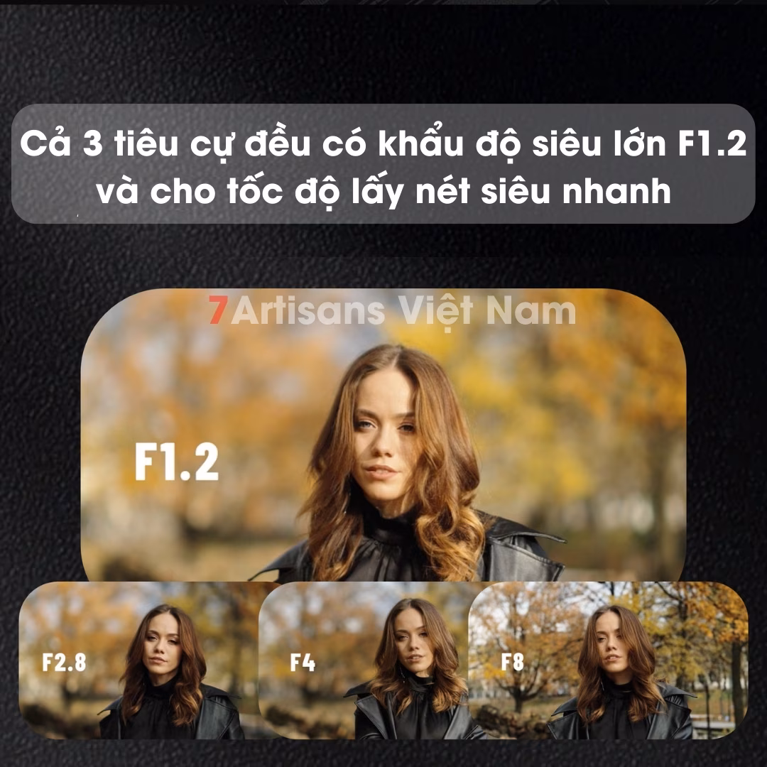 Bộ 3 lens SIRUI Sniper Series 23mm F1.2 , 33mm F1.2 và 56mm F1.2 AF