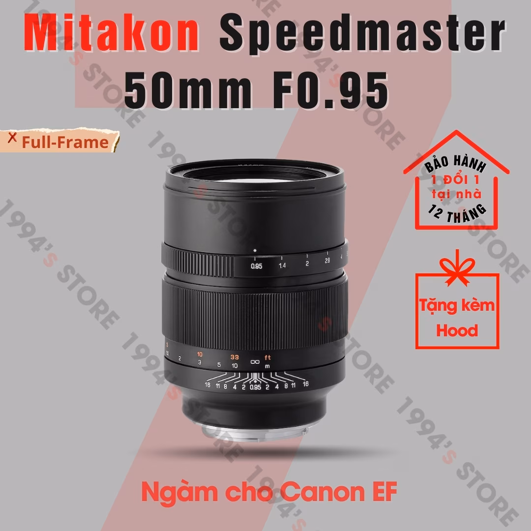Mitakon Speedmaster 50mm F0.95 dành cho Full-Frame – ngàm cho Canon EF