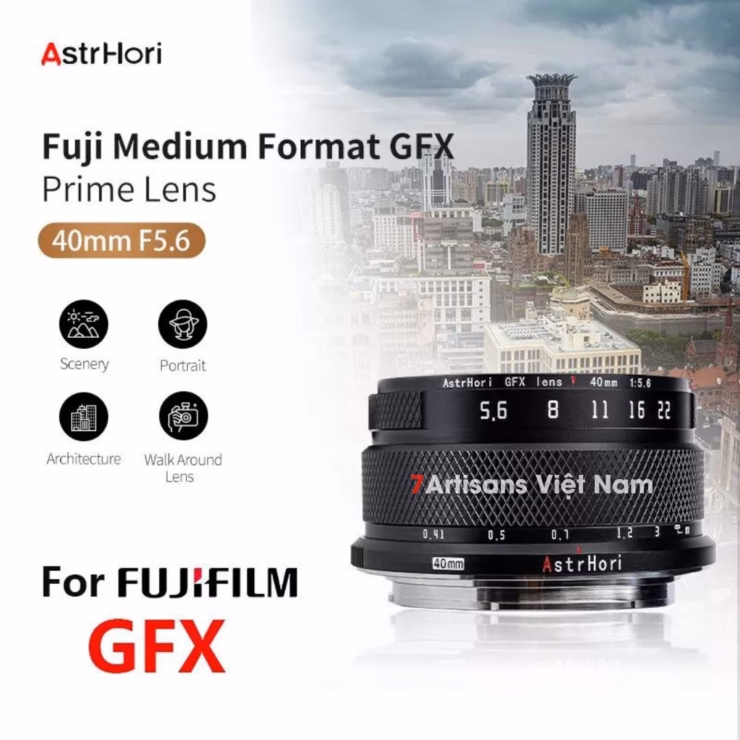 AstrHori 40mm F5.6 Medium Format – Lens dành cho máy ảnh Fujifilm GFX