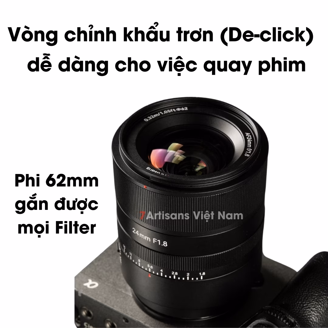 7Artisans 24mm F1.8 Auto Focus Full-Frame lens góc rộng đa dụng