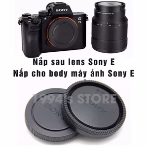Nắp đậy body, nắp đậy sau lens Sony Nex (ngàm Sony E/FE), cáp body máy Sony, cáp sau lens Sony – Cap lens