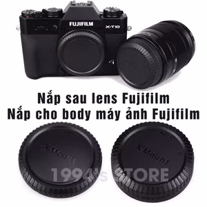 Combo Nắp sau lens, Nắp body cho lens/máy ảnh Fujifilm X mount ( Rear cap, body cap ngàm FX )