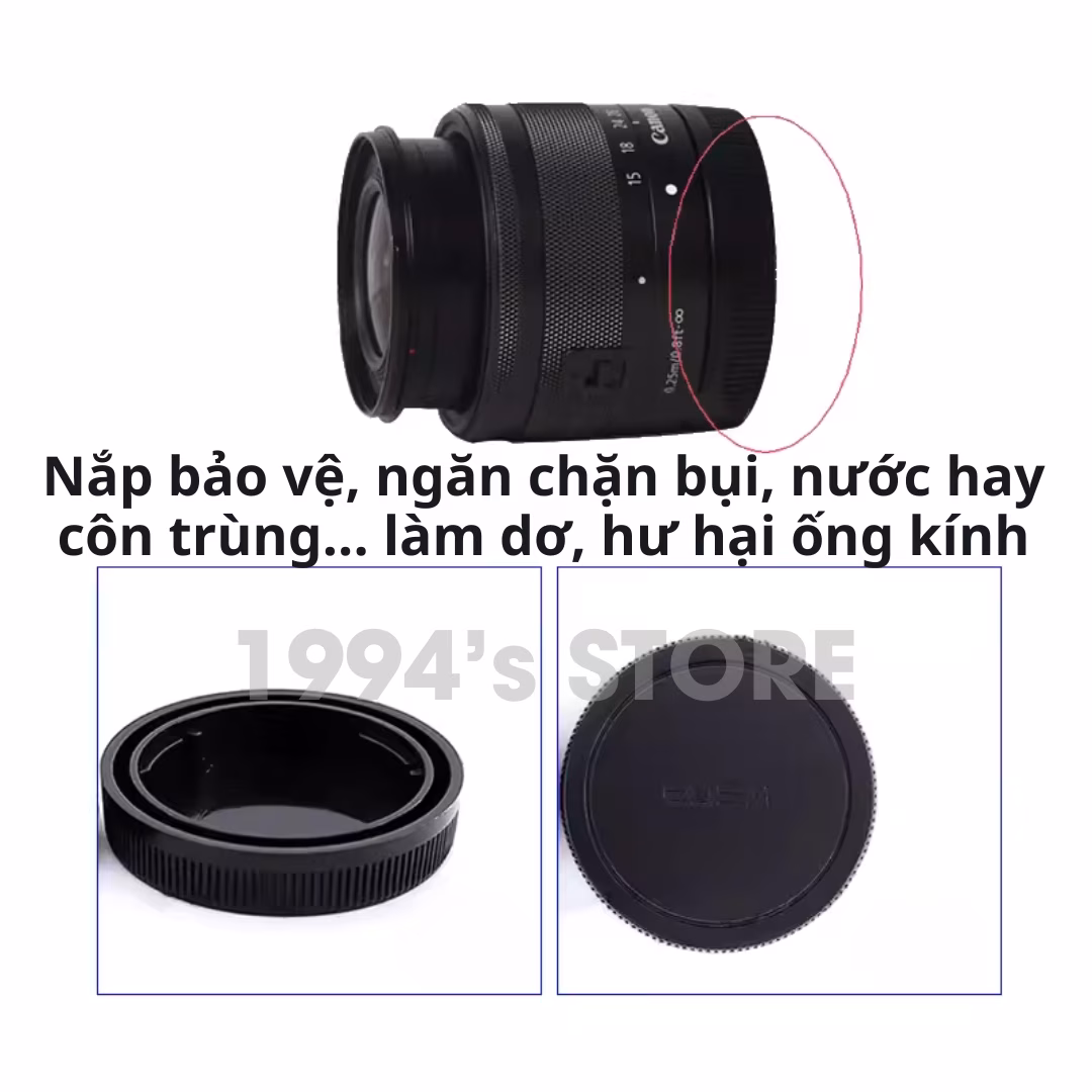 Nắp đậy body, nắp đậy sau lens Canon EOS M, cáp body máy Canon EOS M, cáp sau lens Canon EOS M