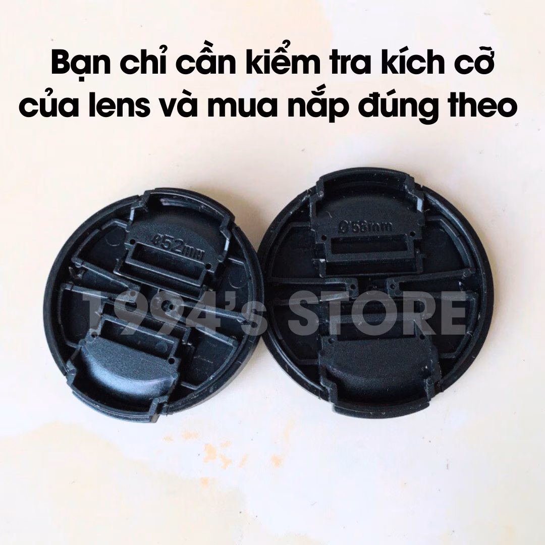 Cap trước cho lens, nắp đậy ống kính cho Fujifilm, Canon, Sony
