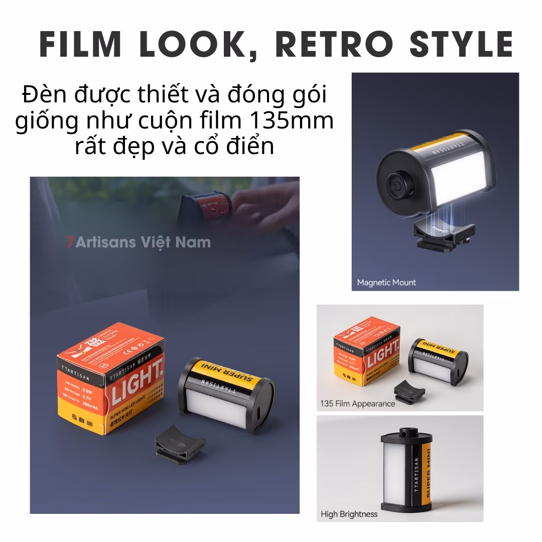 Đèn Led trợ sáng TTArtisan Super Mini Led Light , thiết kế giống cuộn film 135mm