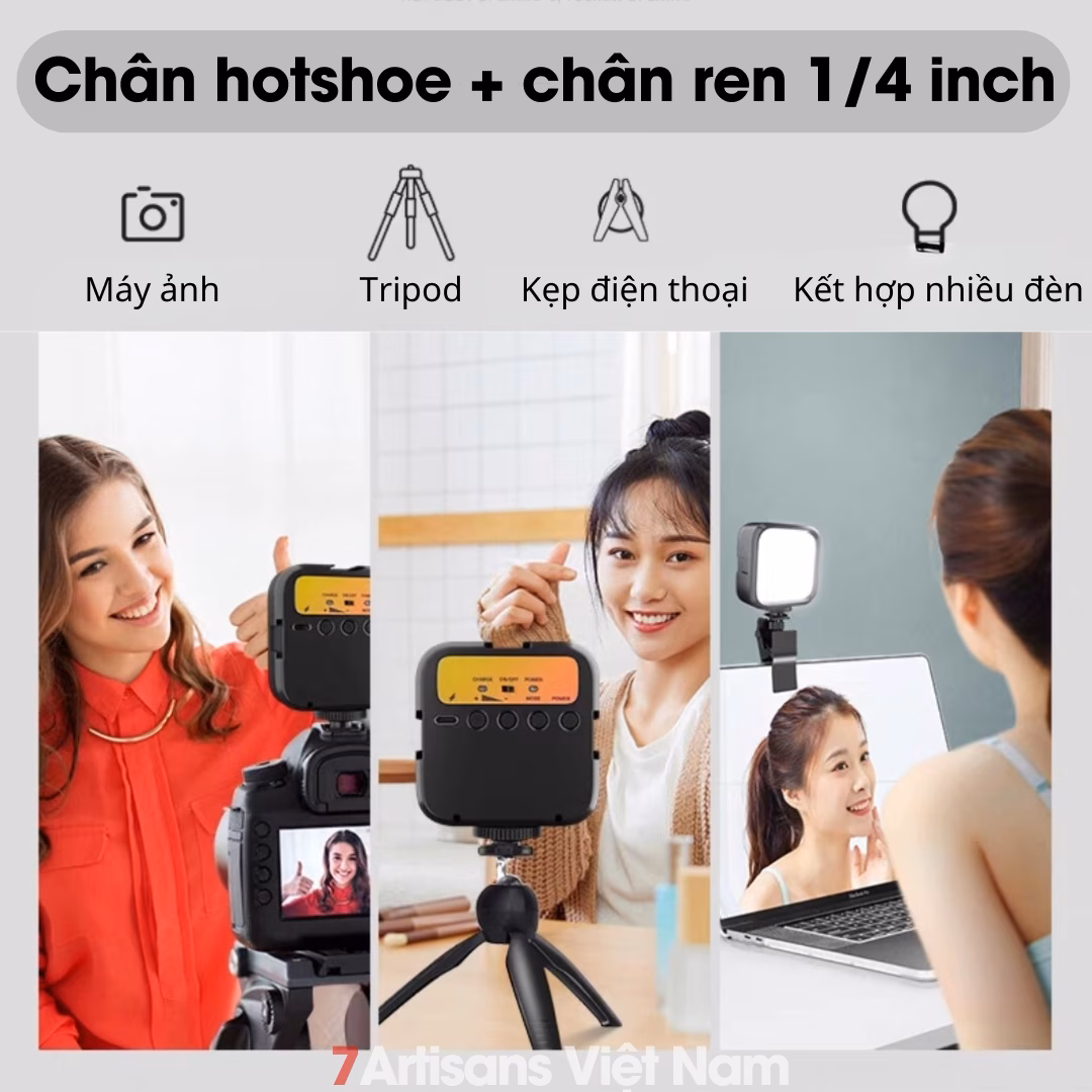 Đèn Led trợ sáng quay phim chụp ảnh W62