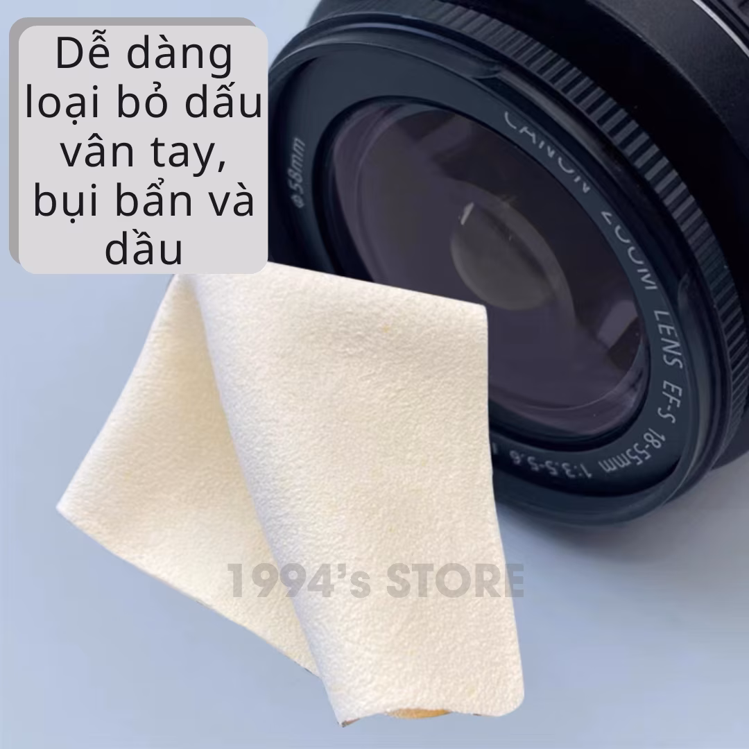 Khăn da cừu vệ sinh lens, lau ống kính máy ảnh, điện thoại (da cừu thật 100%)
