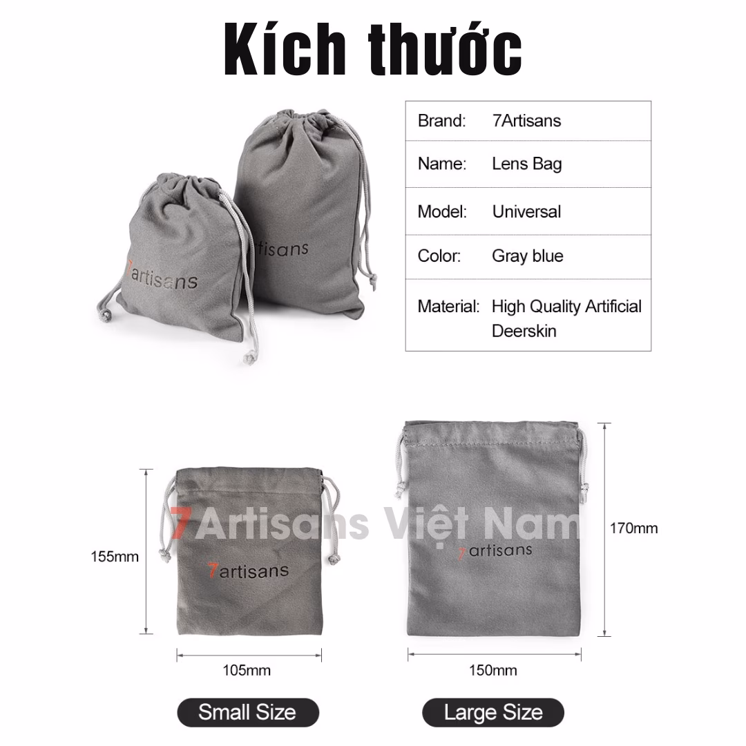 Túi Đựng Lens Máy Ảnh 7artisans 25mm 35mm 50mm