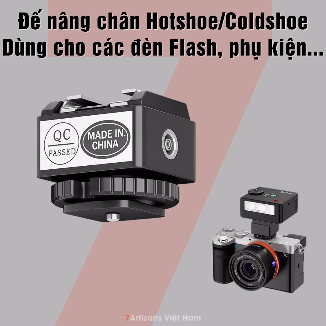 Đế nâng chân Hotshoe/Coldshoe dùng cho các đèn Flash