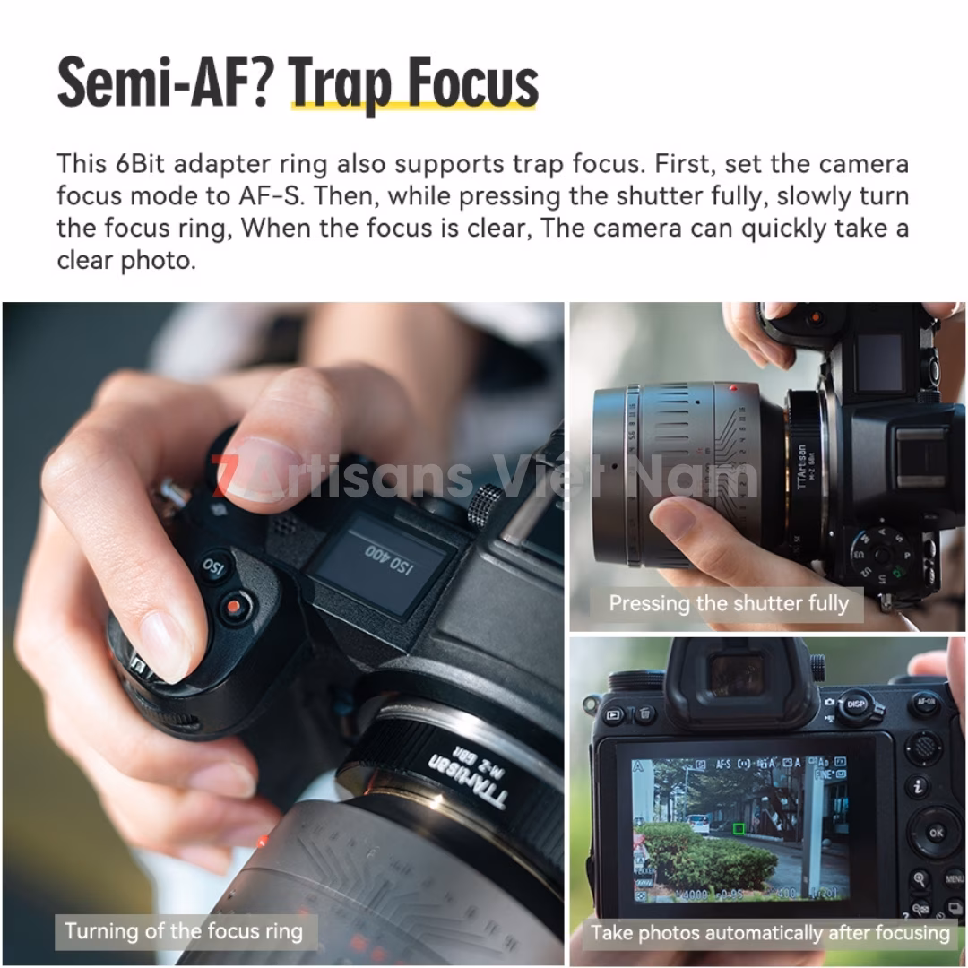 Ngàm chuyển TTArtisan M-Z 6bit – Adapter Leica M – Nikon Z 6 bit – Adapter LM-Z 6bit
